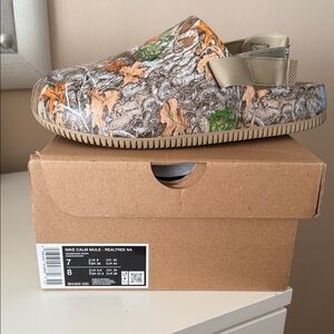 Nike Realtree Camo Mule Slippers Green Orange